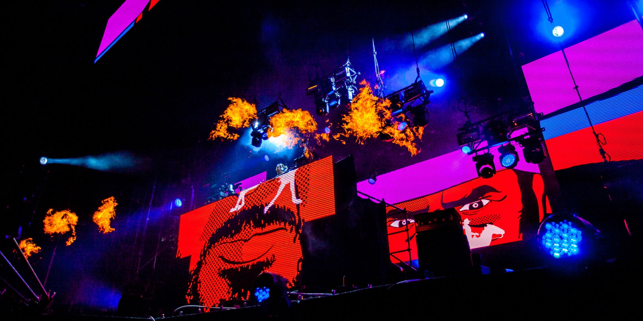 Kristian Dill Photographe Concert Paleo David Guetta Show Flamme