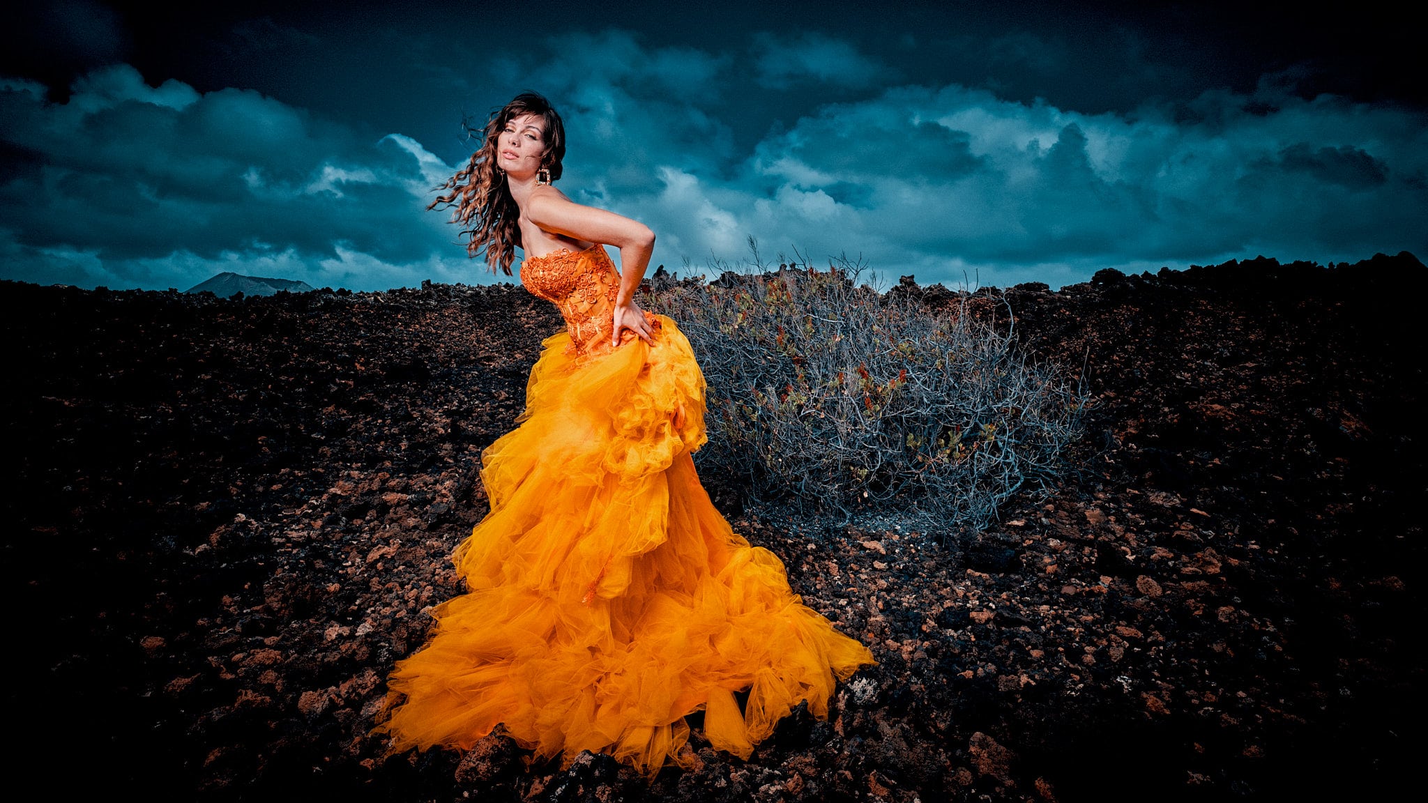 Kristian Dill Photographe Estelle Rochat Carolina Barber Robe Fashion Lanzarote Workshop