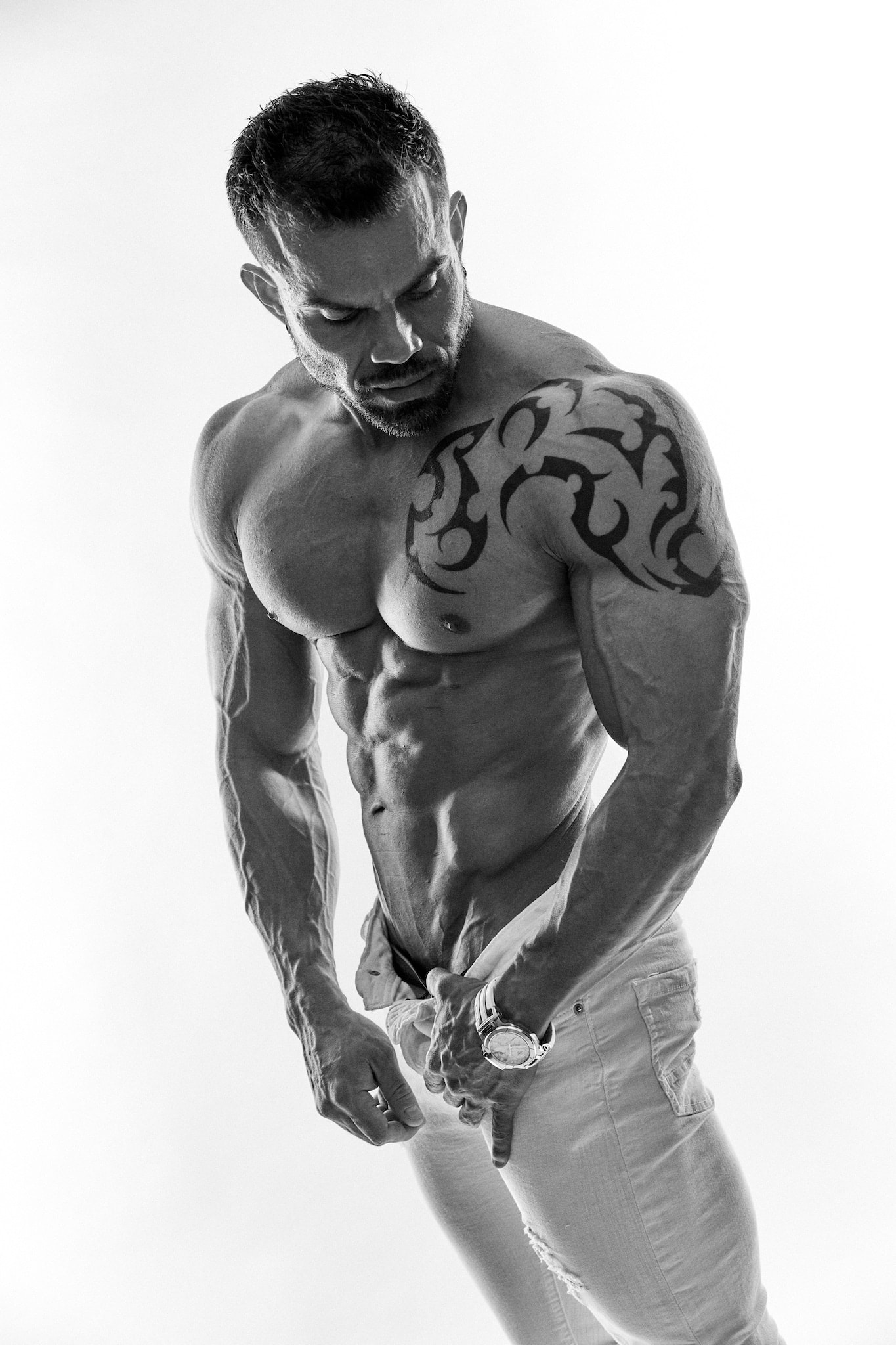 Kristian Dill Photographe Portrait Homme Bodybuilding Fitness Tatouage